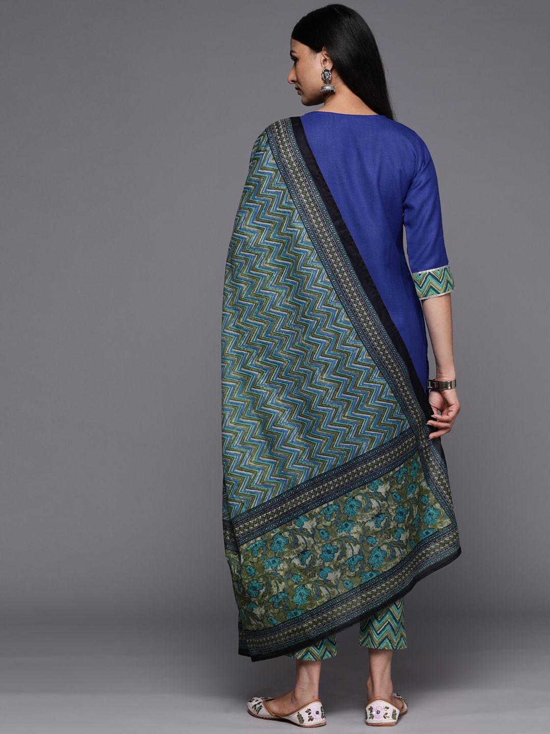 Libas Yoke Design Gotta Patti Kurta with Trousers & With Dupatta