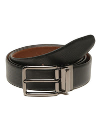 Teakwood Leathers Men Textured Leather Reversible Formal Belt