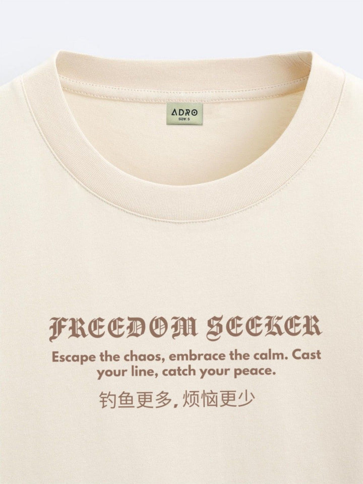 ADRO Men Typography Printed T-shirt