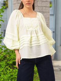 DressBerry Effortless Elegance Pleated A-Line Top