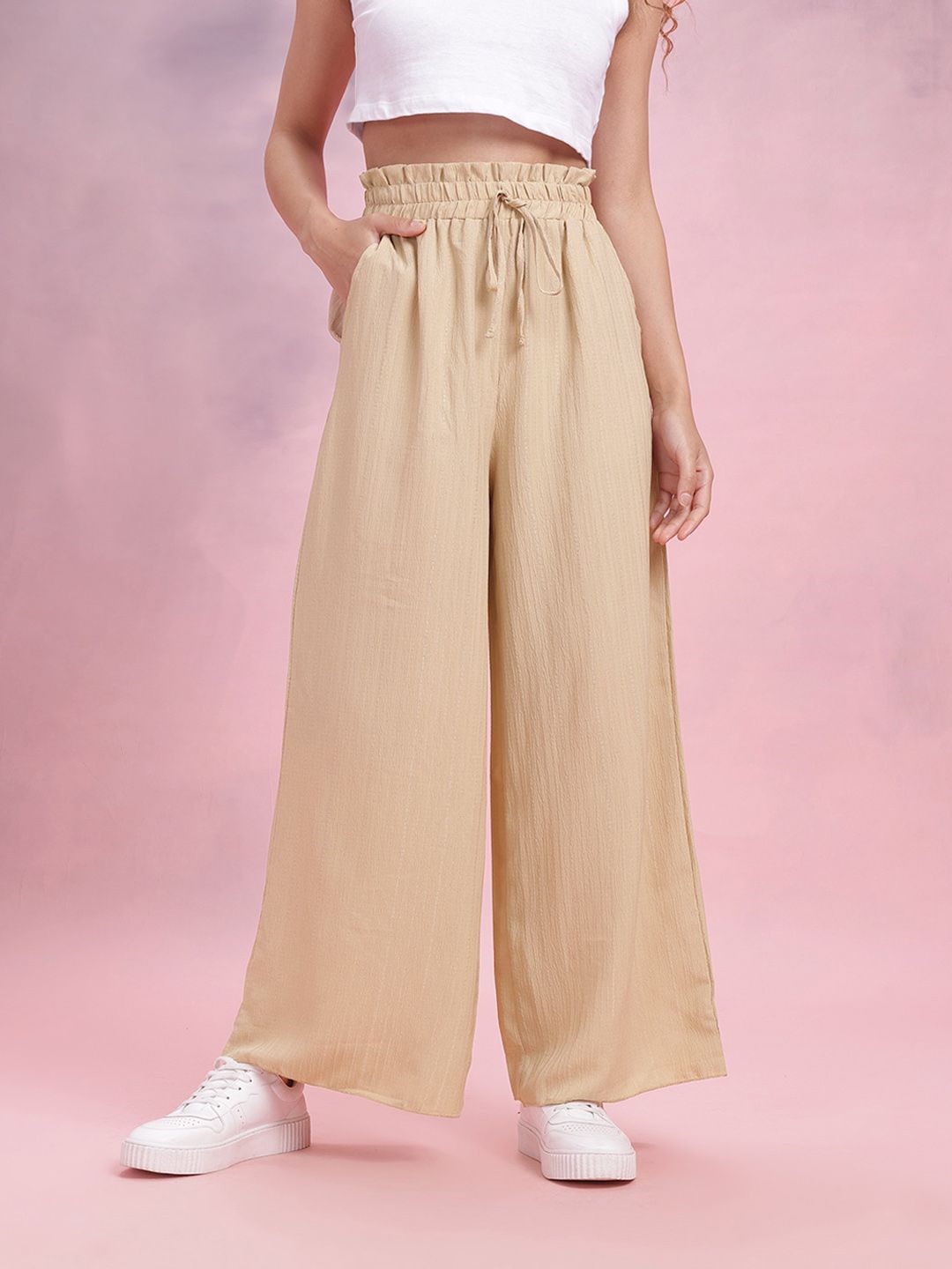DressBerry Women Crinkled Trousers