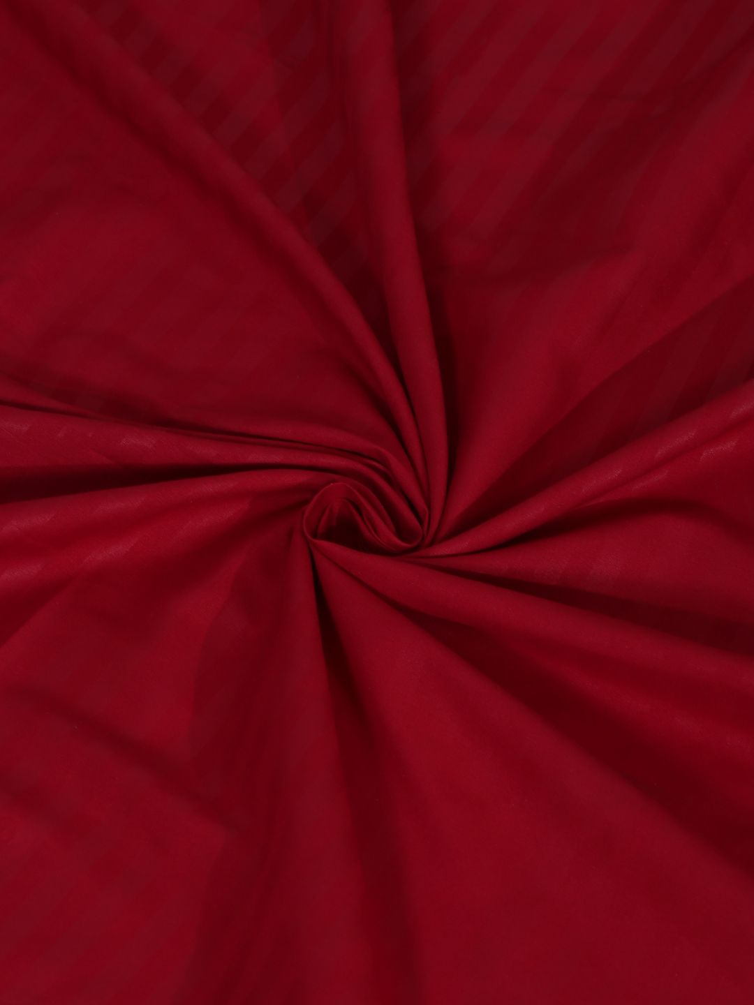 HOSTA HOMES Maroon Striped 300 TC Single Bedsheet with 1 Pillow Covers