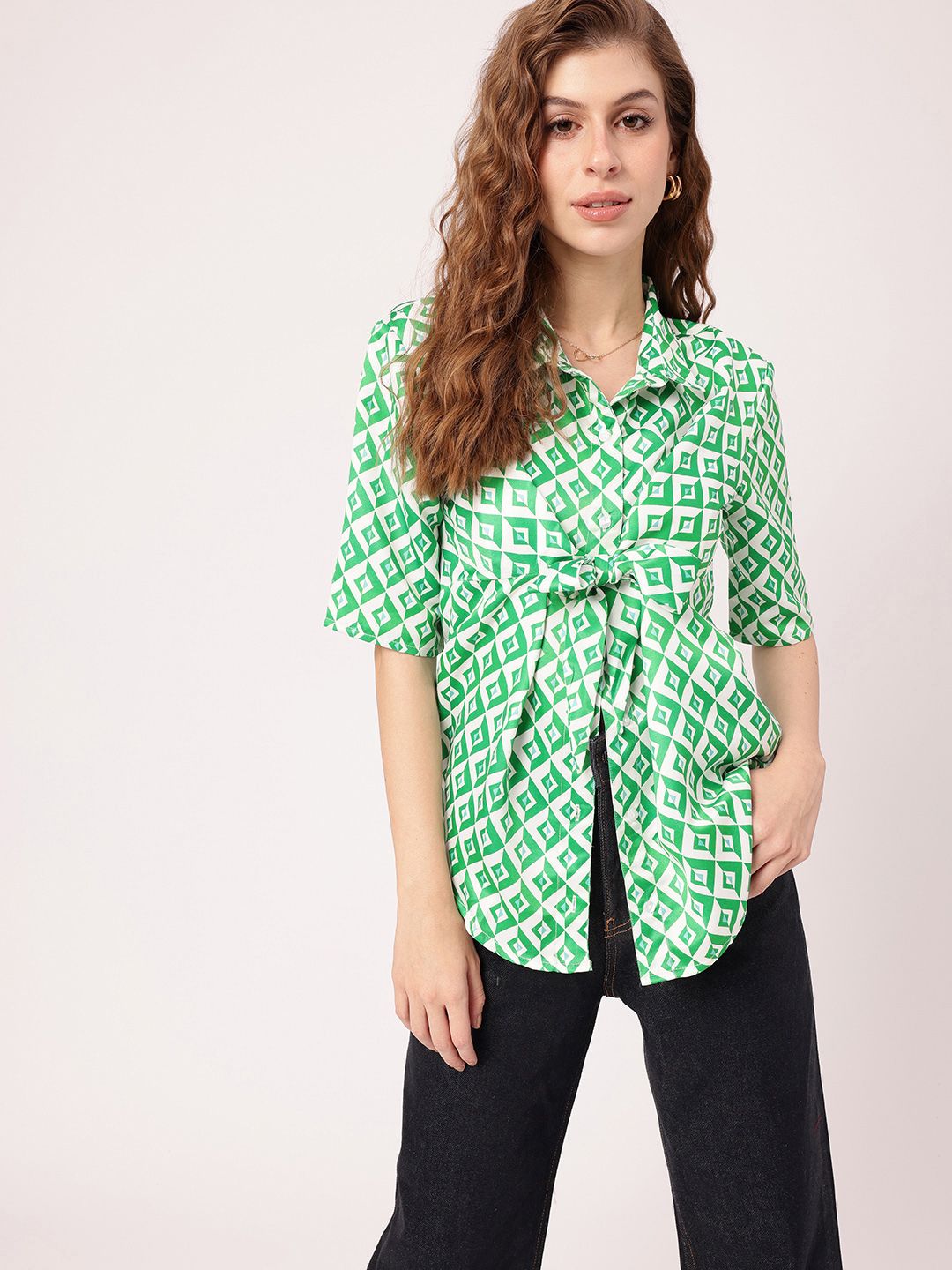 DressBerry Shape-Shifting Style Printed Shirt