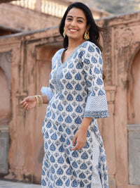 KALINI Ethnic Motifs Printed Regular Straight Kurta With Trousers & Dupatta