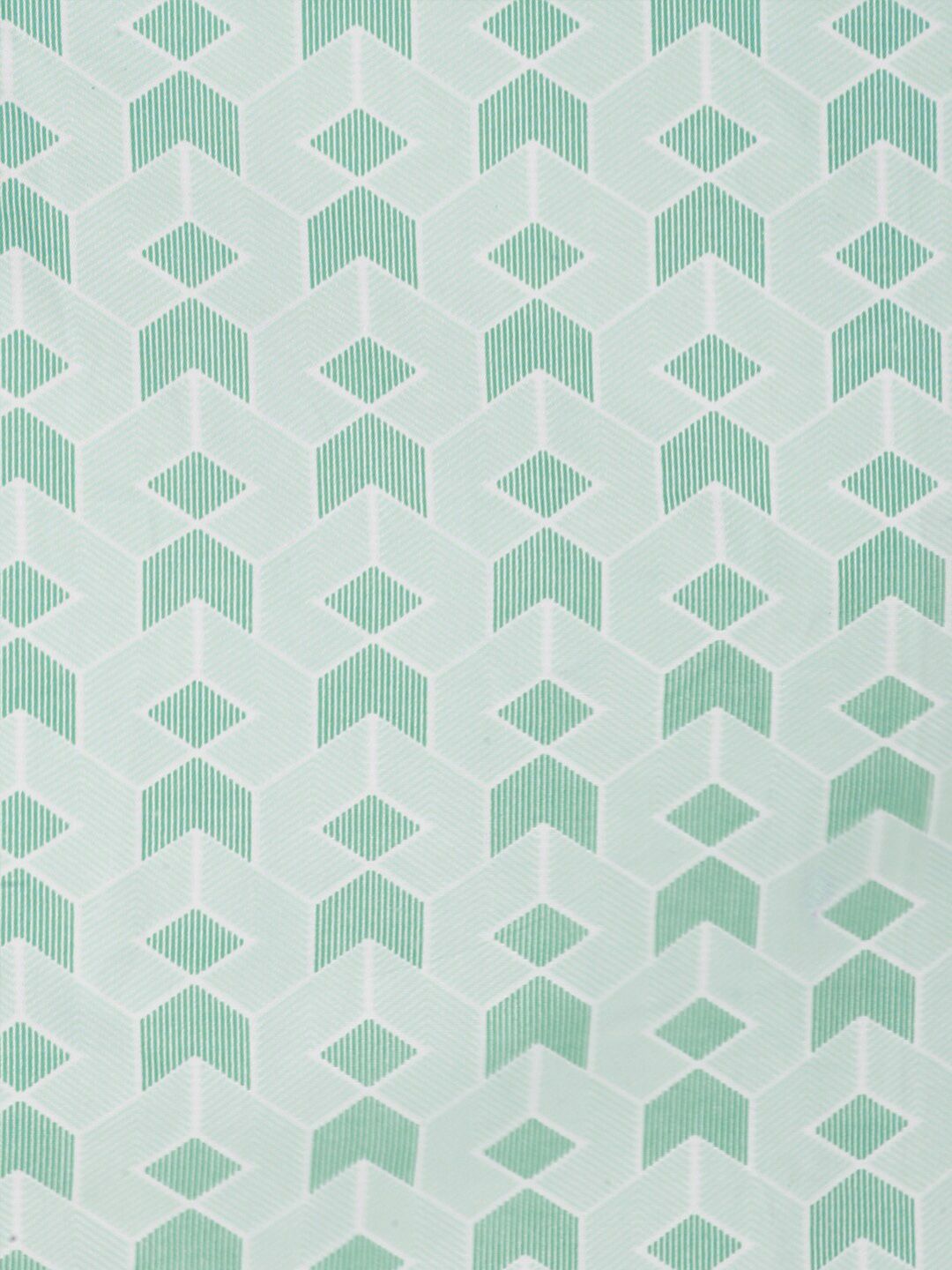 KLOTTHE Green Geometric Cotton 300 TC King Fine Bedsheet with 2 Pillow Covers-250 x 220 cm