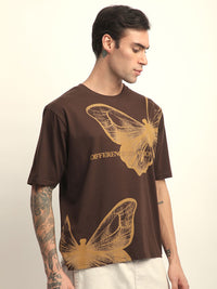 Difference of Opinion Men Short Sleeve Oversized Crew Neck Printed Tshirt