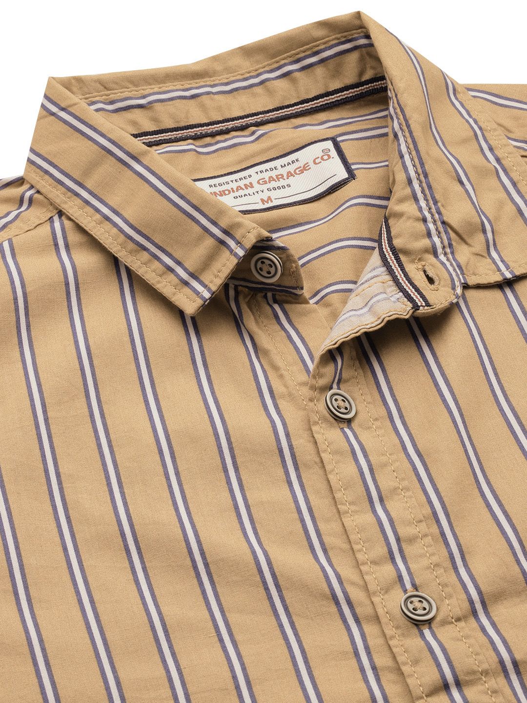 The Indian Garage Co Men Slim Fit Multi Stripes Opaque Casual Shirt