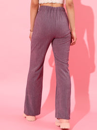 STREET 9 Women Purple Flared Trousers