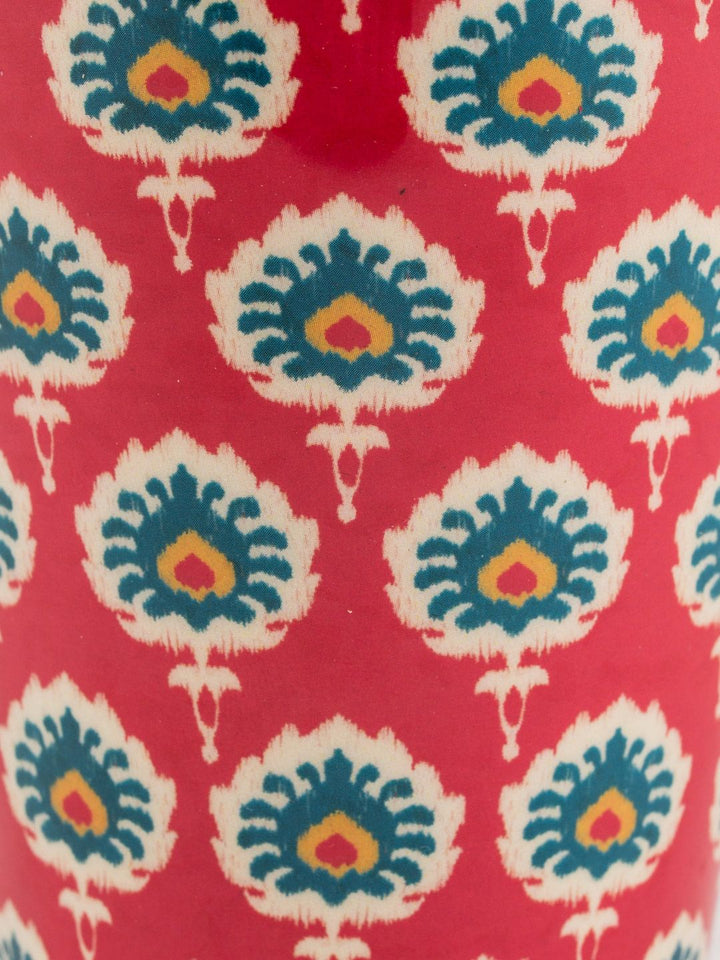 Chumbak Red &amp; Beige Printed Burgeoning Seed Tumbler Tembaga Besar
