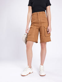 DressBerry Women City Swagger Denim Cargo Shorts
