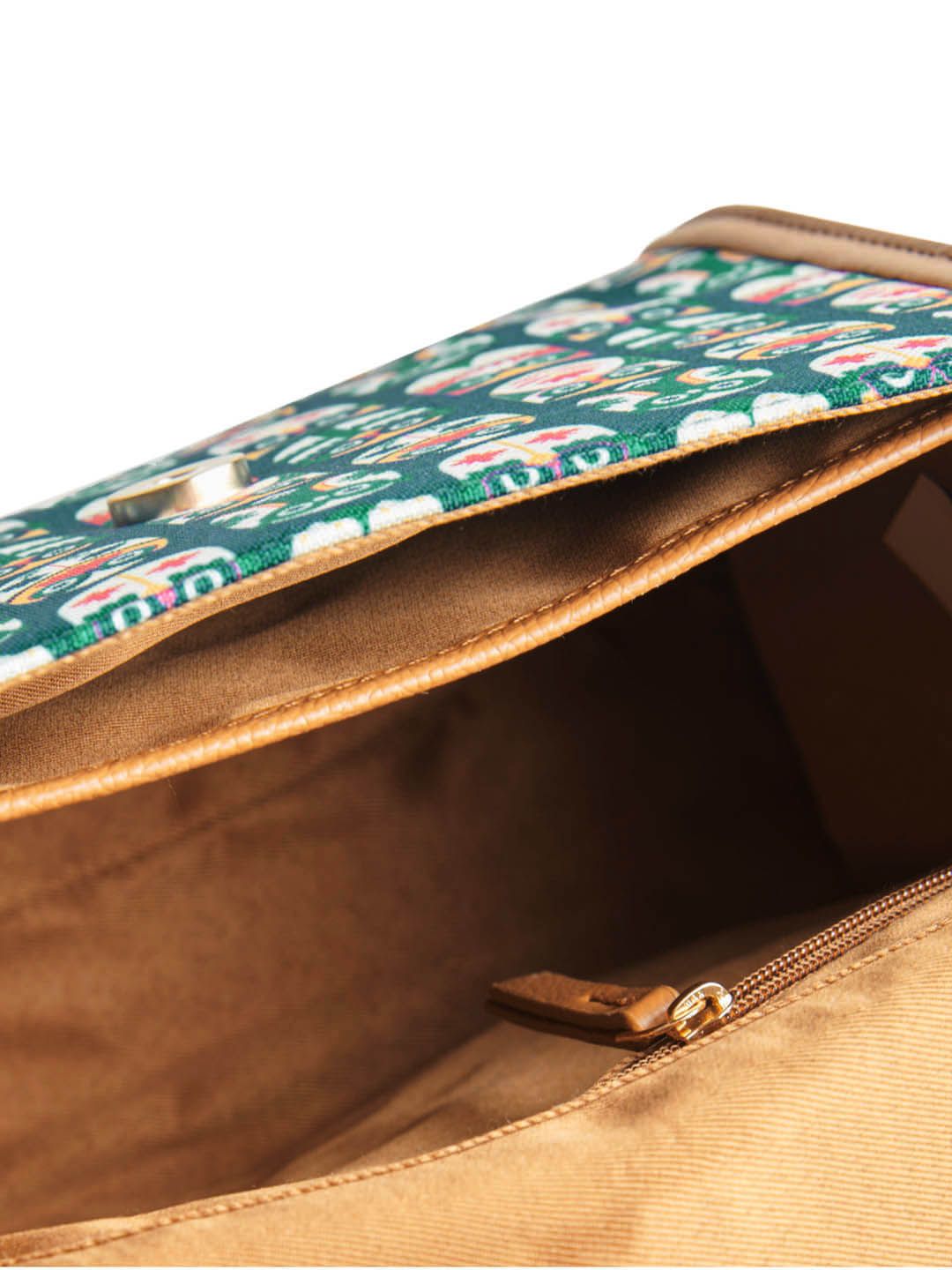 TEAL BY CHUMBAK Graphic Printed Satchel Bag