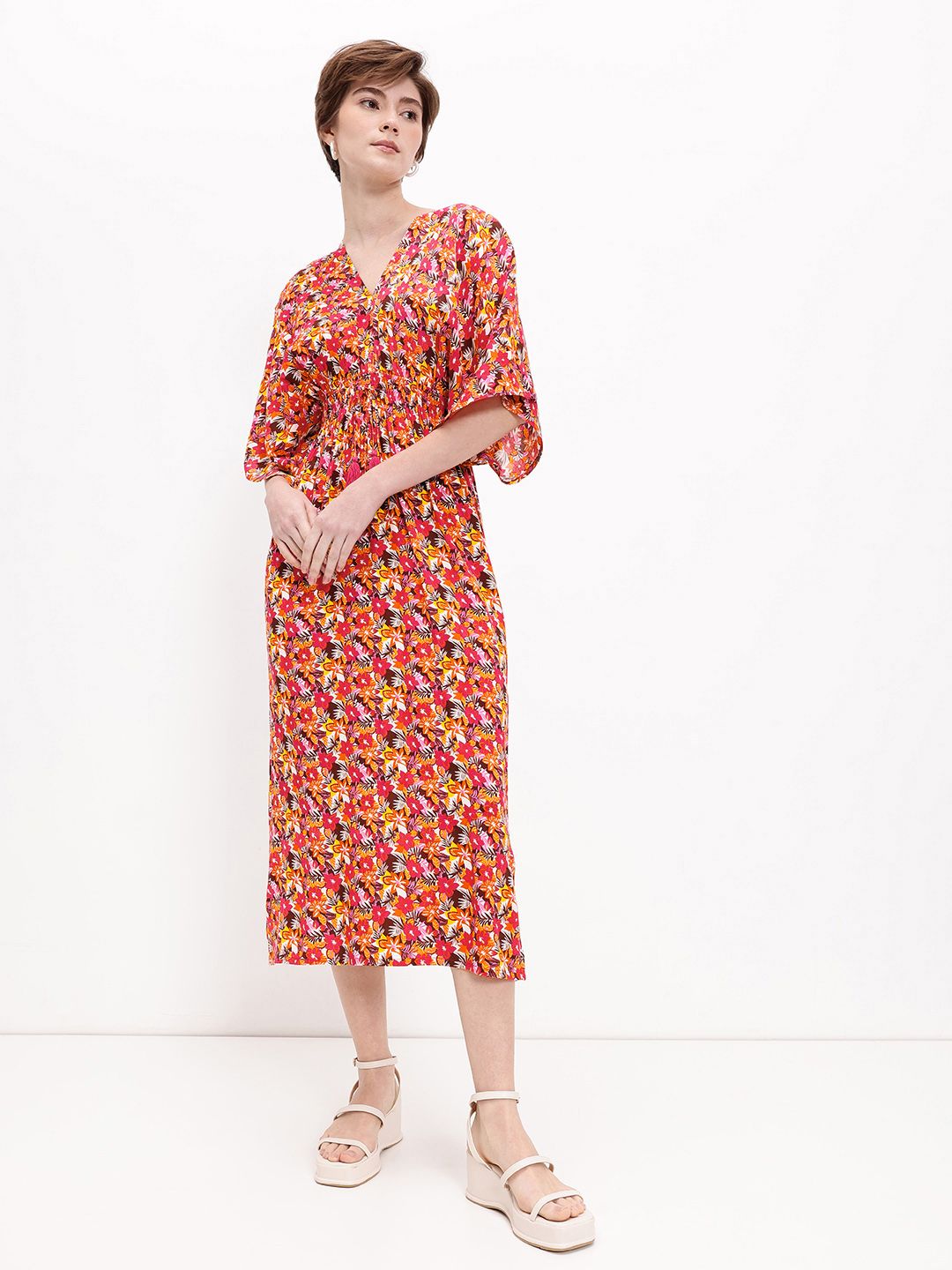 DressBerry Smock Waist Midi Dress