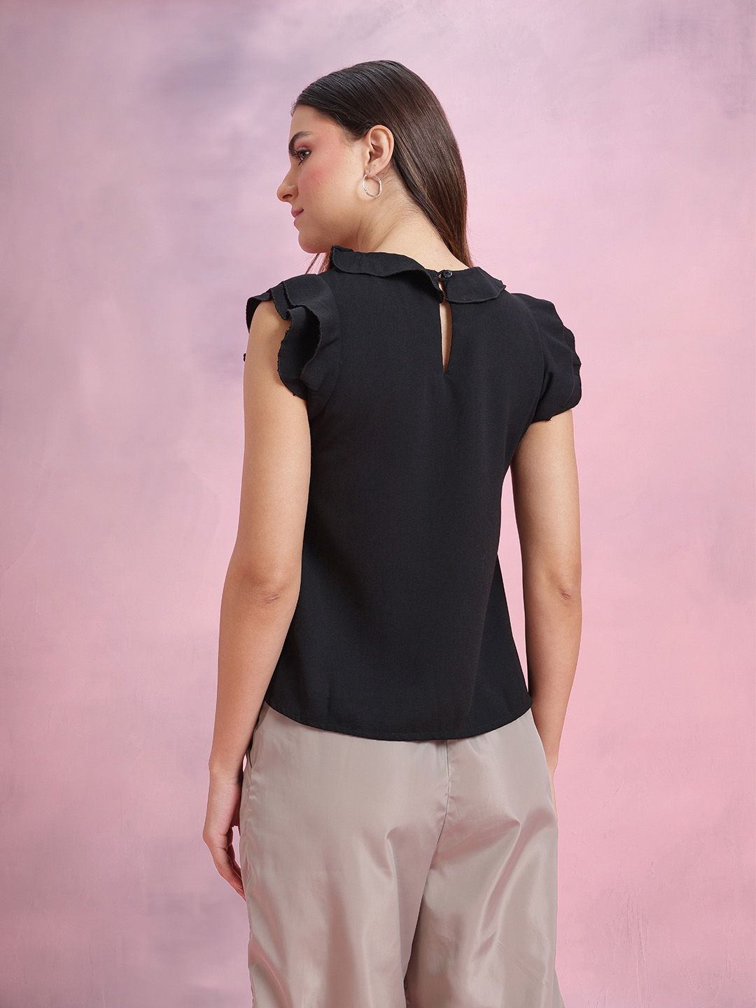 DressBerry Flutter Sleeve Ruffles Top