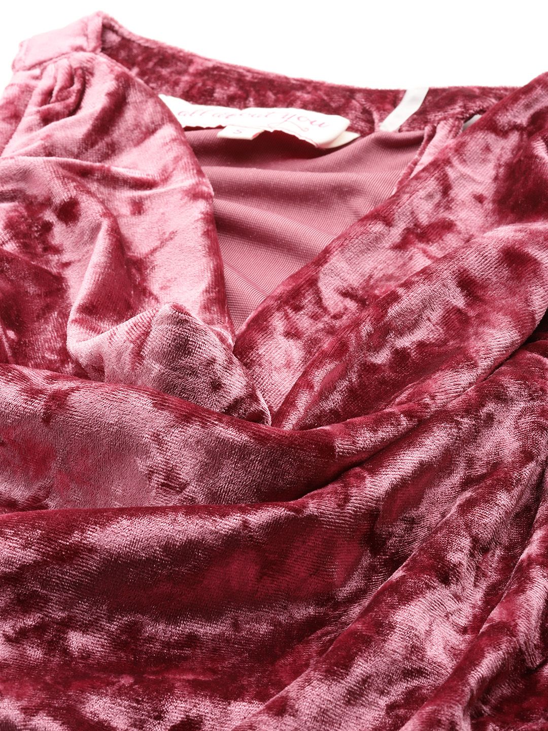 all about you Cowl Neck Velvet Top
