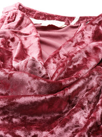 all about you Cowl Neck Velvet Top
