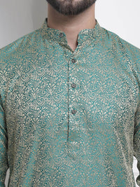 SOJANYA Men Ethnic Motifs Jacquard Silk Cotton Kurta