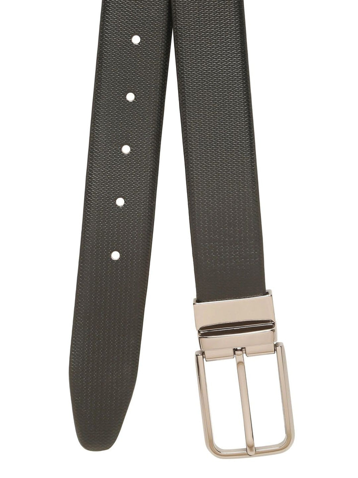 Teakwood Leathers Men Textured Leather Reversible Formal Belt