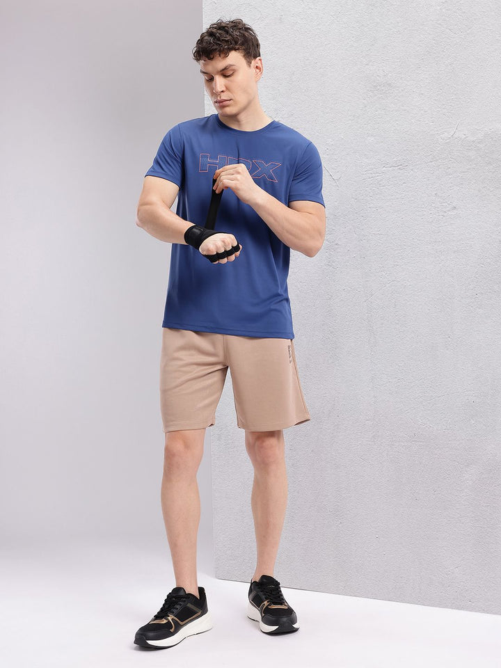 HRX by Hrithik Roshan Men Brand Logo Detail Mid-Rise Rapid-Dry Training Shorts