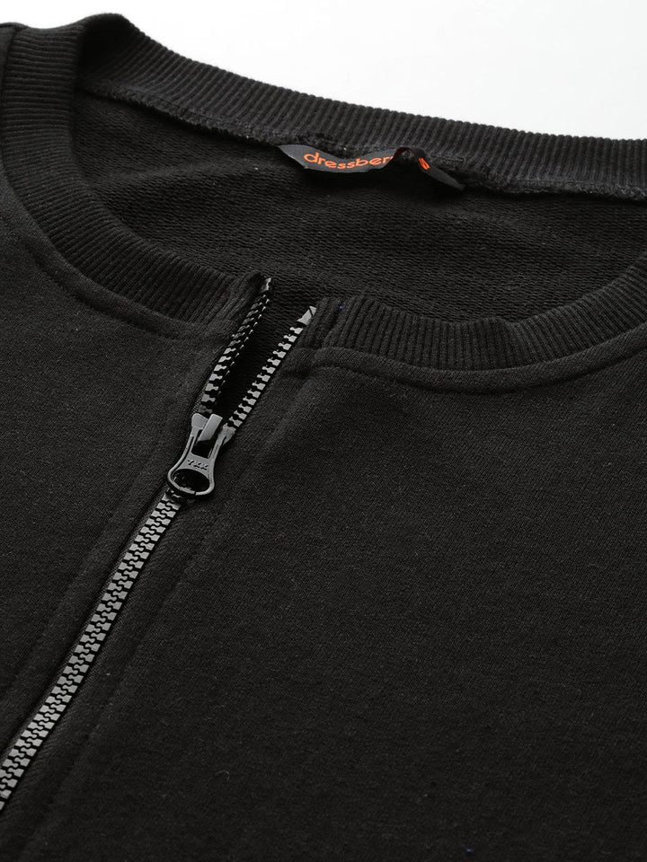 DressBerry Women Black Solid Sweatshirt