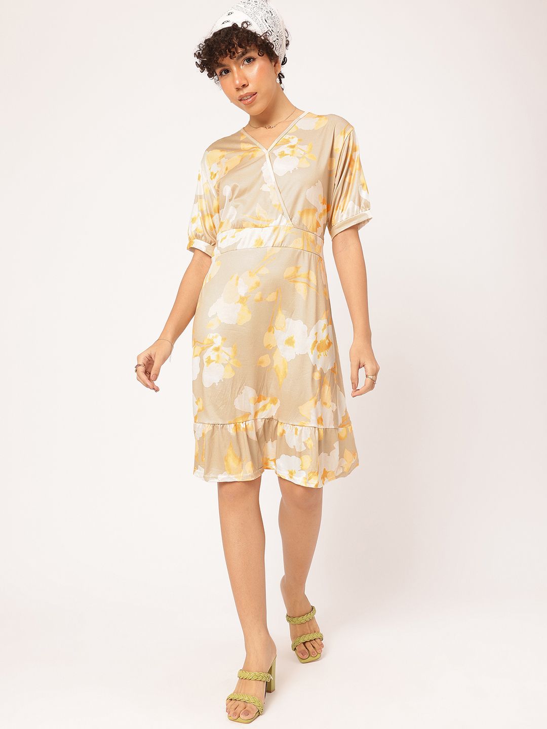 DressBerry Floral Flounce Sheath Dress
