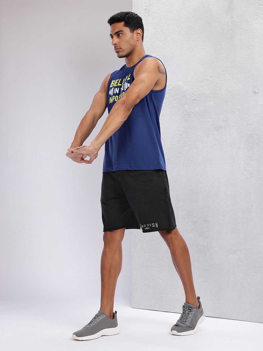 HRX by Hrithik Roshan Men Printed Pure Cotton Training Shorts