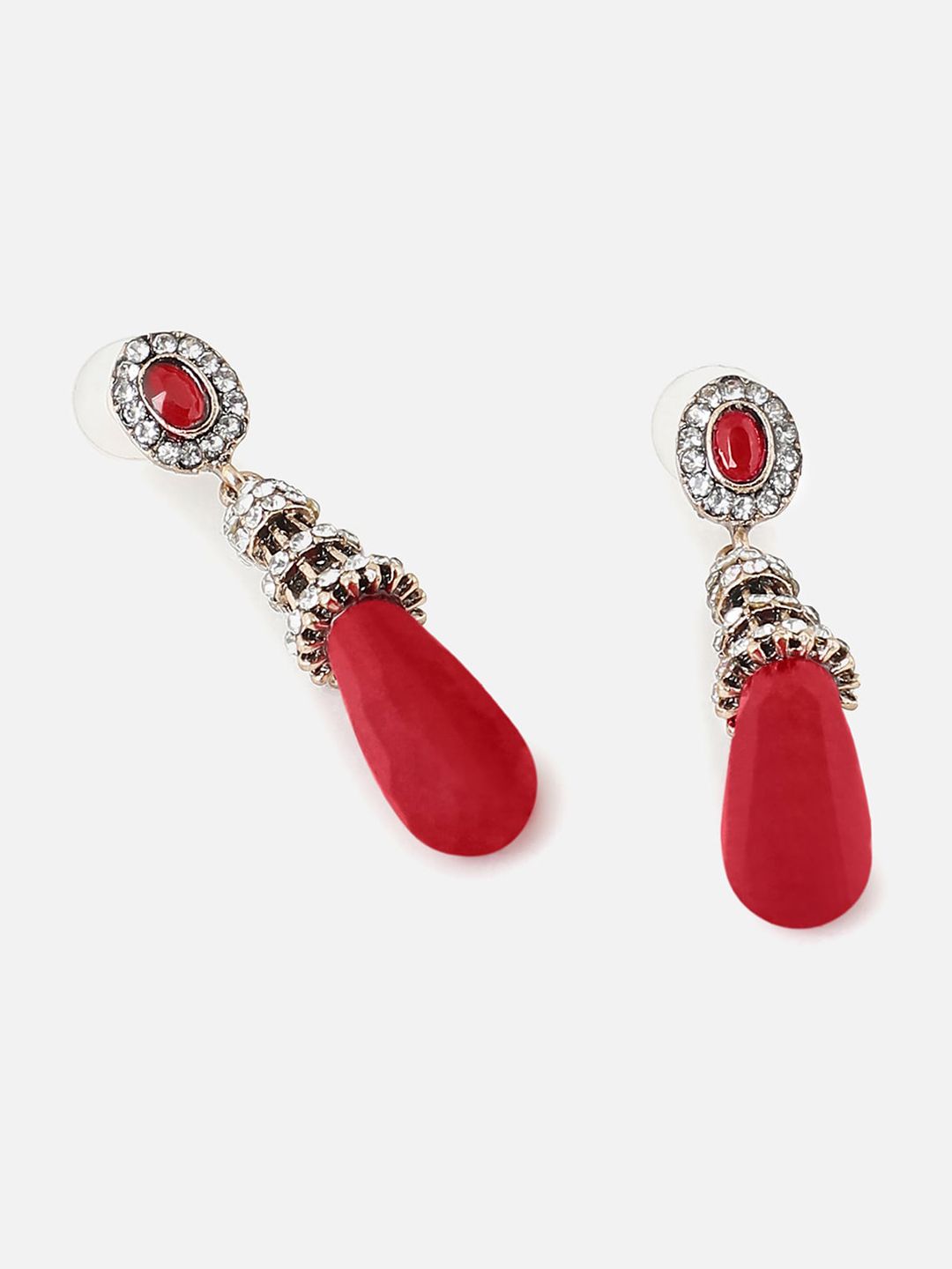 SoHi Red Contemporary Drop anting -anting