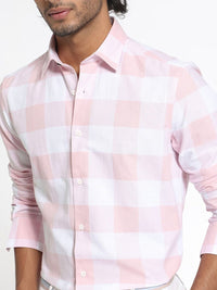 RARE RABBIT Men Byre Slim Fit Checked Cotton Shirt