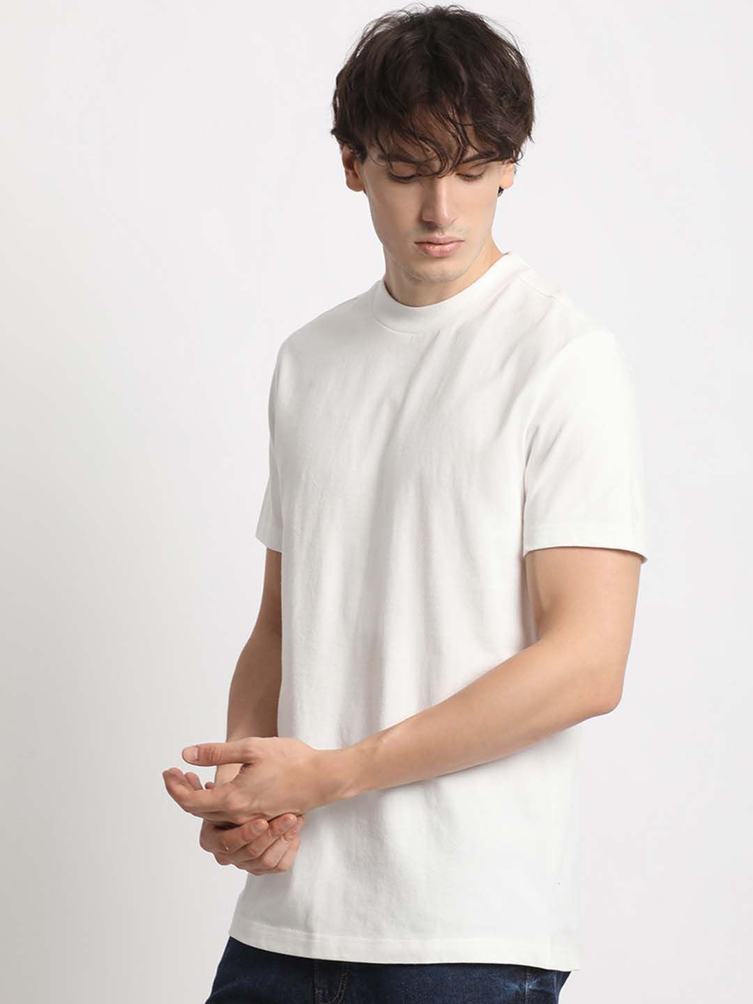 THE BEAR HOUSE Round Neck Pure Cotton Regular Fit T-shirt