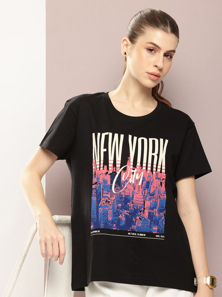 DILLINGER Printed Pure Cotton Boxy T-shirt