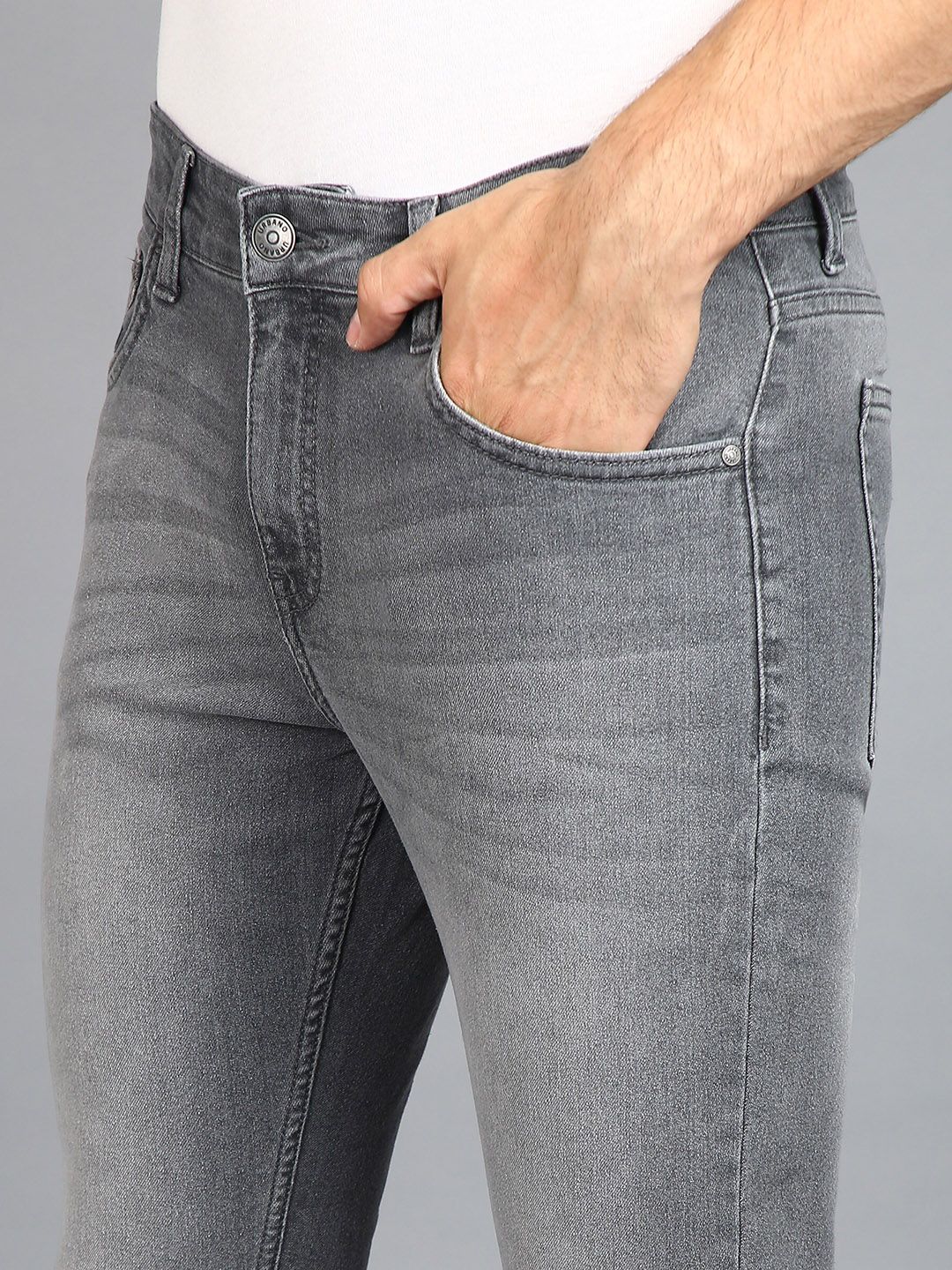 Urbano Fashion Men Clean Look Light Fade Stretchable Jeans