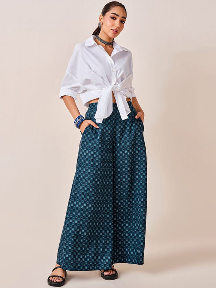 Global Desi Women Loose Fit High rise Trousers