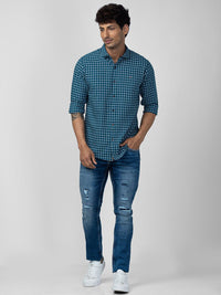 SPYKAR Men Slim Fit Checked Casual Cotton Shirt