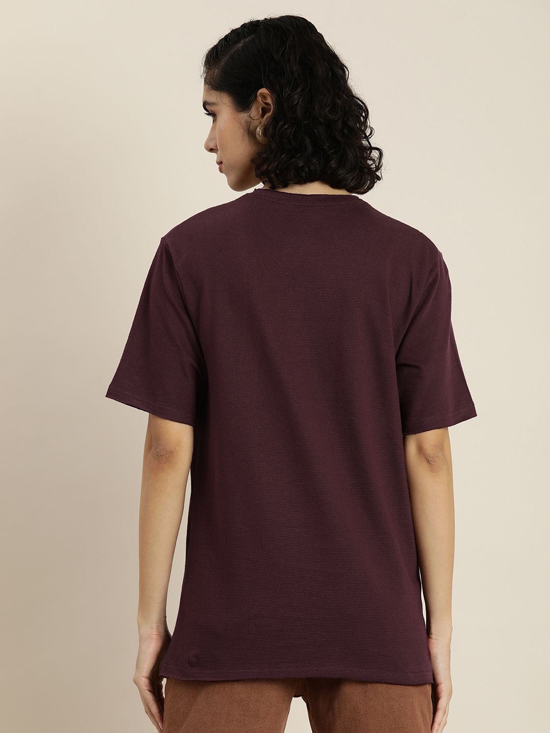 DILLINGER Womens Honeycomb Structure Oversized Tshirt