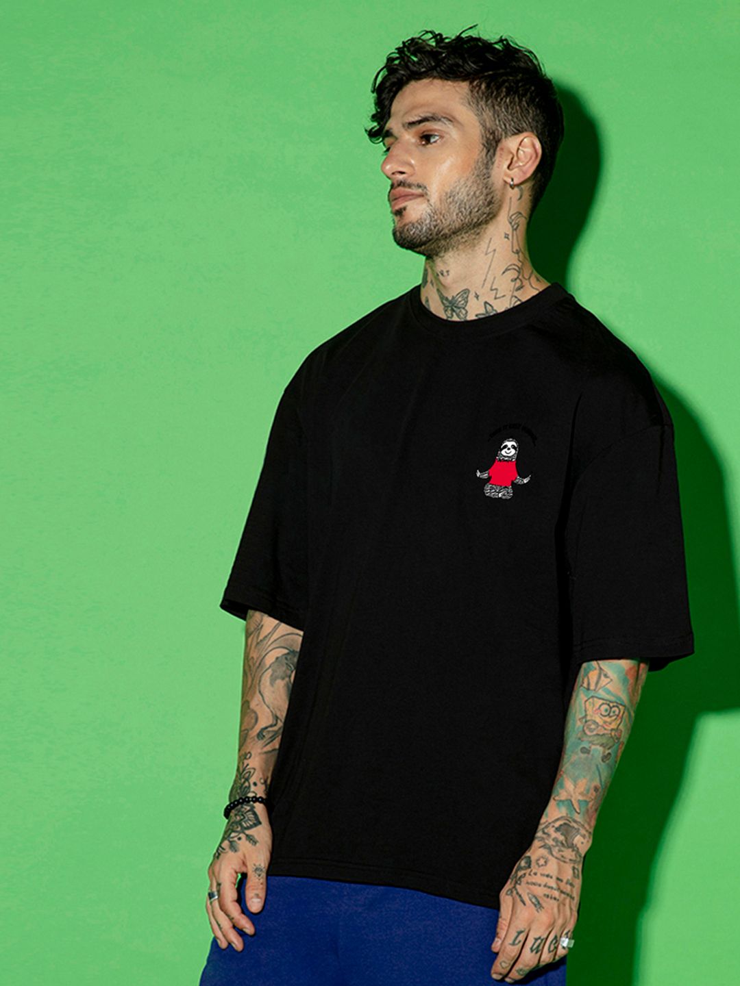 Bewakoof Graphic Printed Oversized Pure Cotton T-shirt