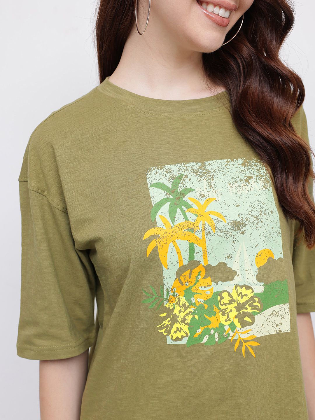 DressBerry Palm Paradise Printed T-shirt