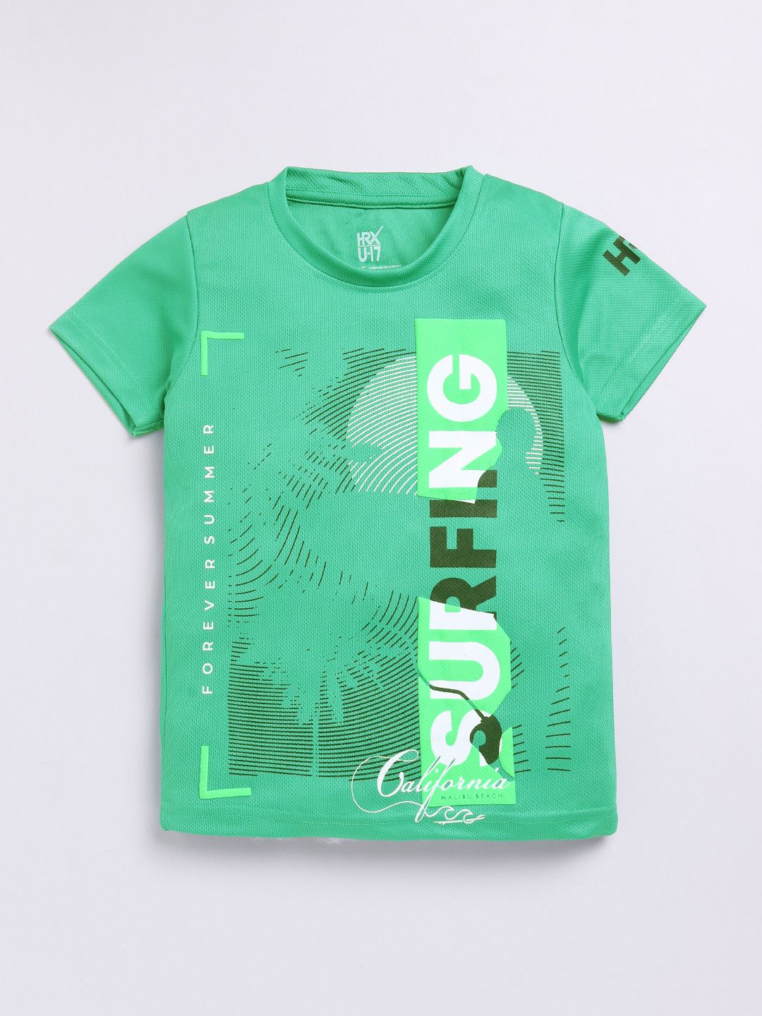 HRX by Hrithik Roshan Boys Typography Printed Rapid-Dry T-shirt