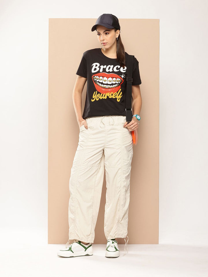 Difference of Opinion Printed Pure Cotton Boxy T-shirt