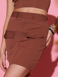 STREET 9 Shoulder Strap Crop Top With Skirt Co-Ords