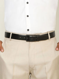 Teakwood Leathers Men Textured Leather Reversible Formal Belt