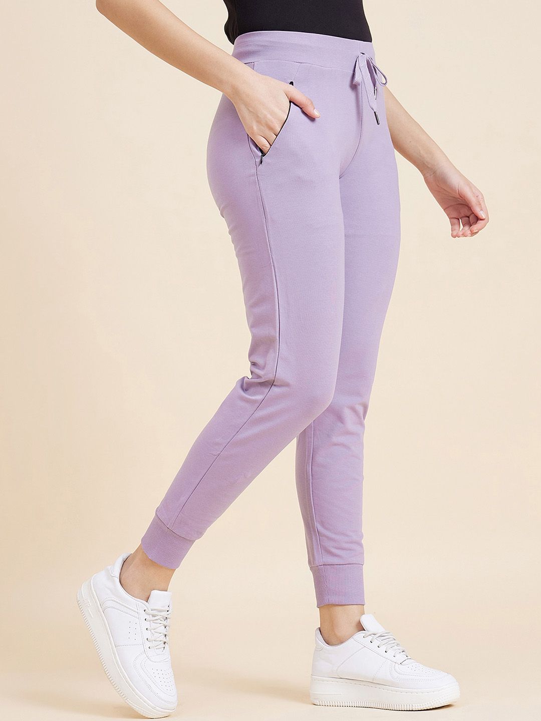 Sweet Dreams Women Lavender Mid-Rise Joggers