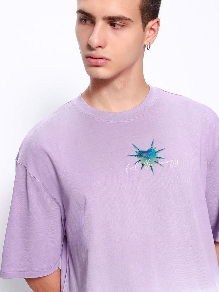 Bewakoof Men Typography Printed Round Neck Cotton Oversized T-shirt
