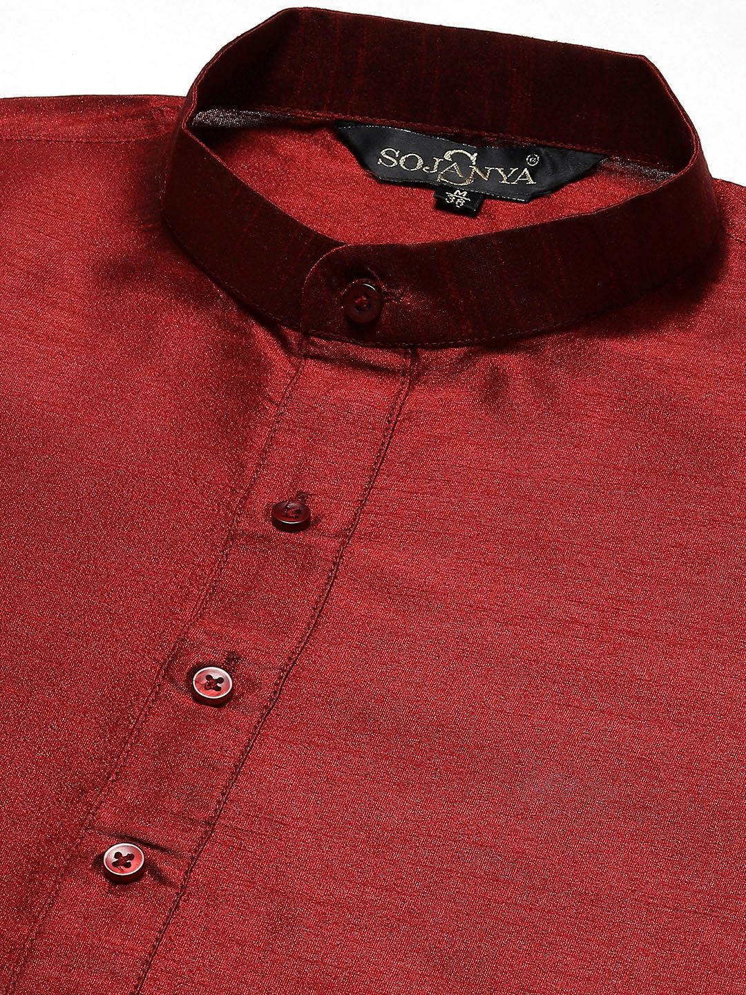 SOJANYA Men Woven Design Kurta with Churidar with Nehru Jacket