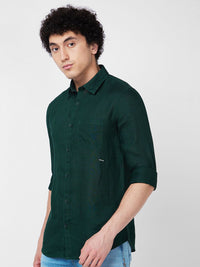 SPYKAR Spread Collar Linen Casual Shirt