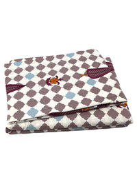 BOMBAY DYEING Cardinal White Floral 120 TC Cotton Queen Bedsheet Set-2.24 m X 2.54 m