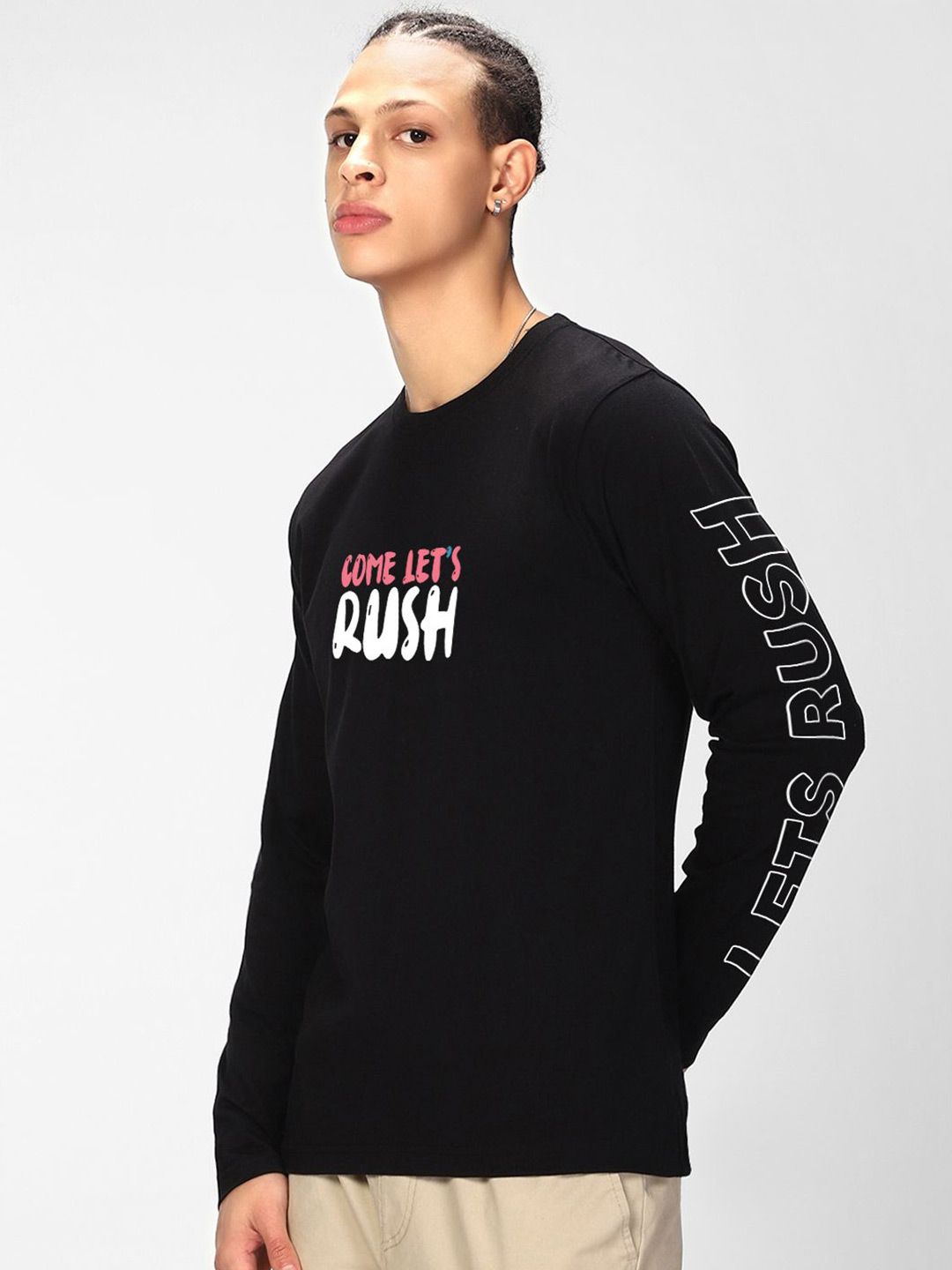 Bewakoof Men Typography Printed Round Neck Cotton T-shirt