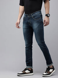 SPYKAR Men Skinny Slim Fit Low-Rise Heavy Fade Stretchable Jeans