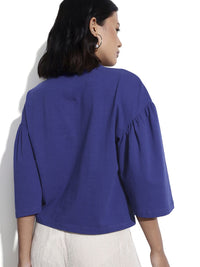 DressBerry Breezy Blues Box Out Crop Top