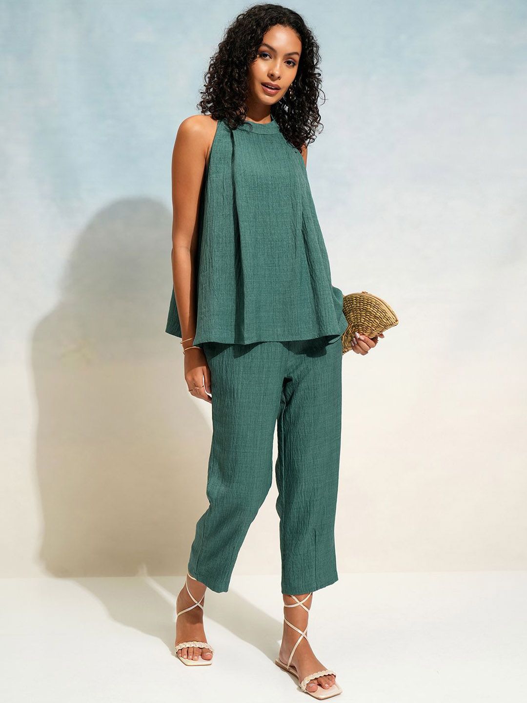 ESPYR By Tokyo Talkies Relaxed Top With  Trouser Co-Ord
