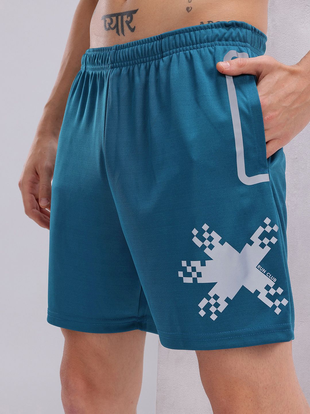 HRX by Hrithik Roshan Men Reflective Logo Printed Rapid-Dry Running Shorts