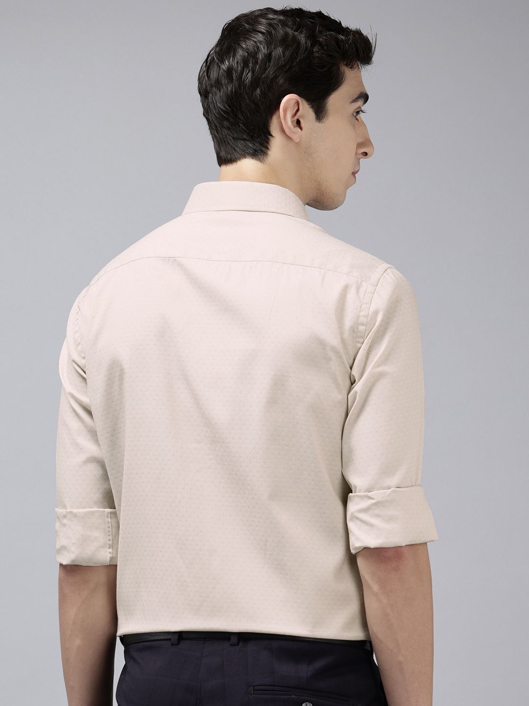 Park Avenue Slim Fit Self Designed Formal Shirt
